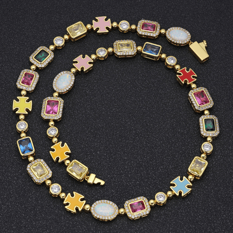 10mm Colored Gemstone Art Chain - icrush - schmuck