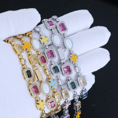 10mm Colored Gemstone Art Chain - icrush - schmuck