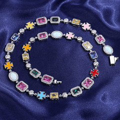 10mm Colored Gemstone Art Chain - icrush - schmuck