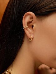 Beaded Hoop Ohrringe Silber-Shopicrush