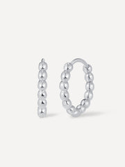Beaded Hoop Ohrringe Silber-Shopicrush