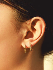 Beaded Hoop Ohrringe Silber-Shopicrush