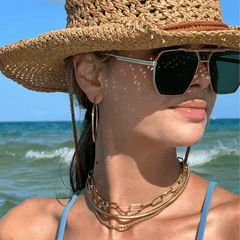 Carla Paper Clip Chain Kette Gold - icrush - schmuck