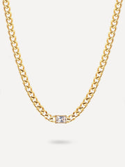 Center Stone Kette Gold-Shopicrush
