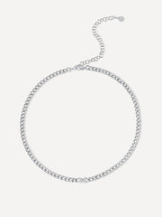 Center Stone Kette Silber-Shopicrush