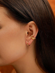 Chunky Twist Hoop Ohrringe Gold-Shopicrush