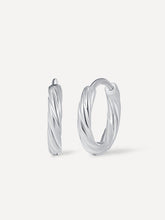 Chunky Twist Hoop Ohrringe Silber-Shopicrush