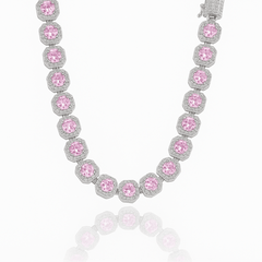 Consistent Pink Gemstone Chain Silver - icrush - schmuck