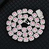 Consistent Pink Gemstone Chain Silver - icrush - schmuck