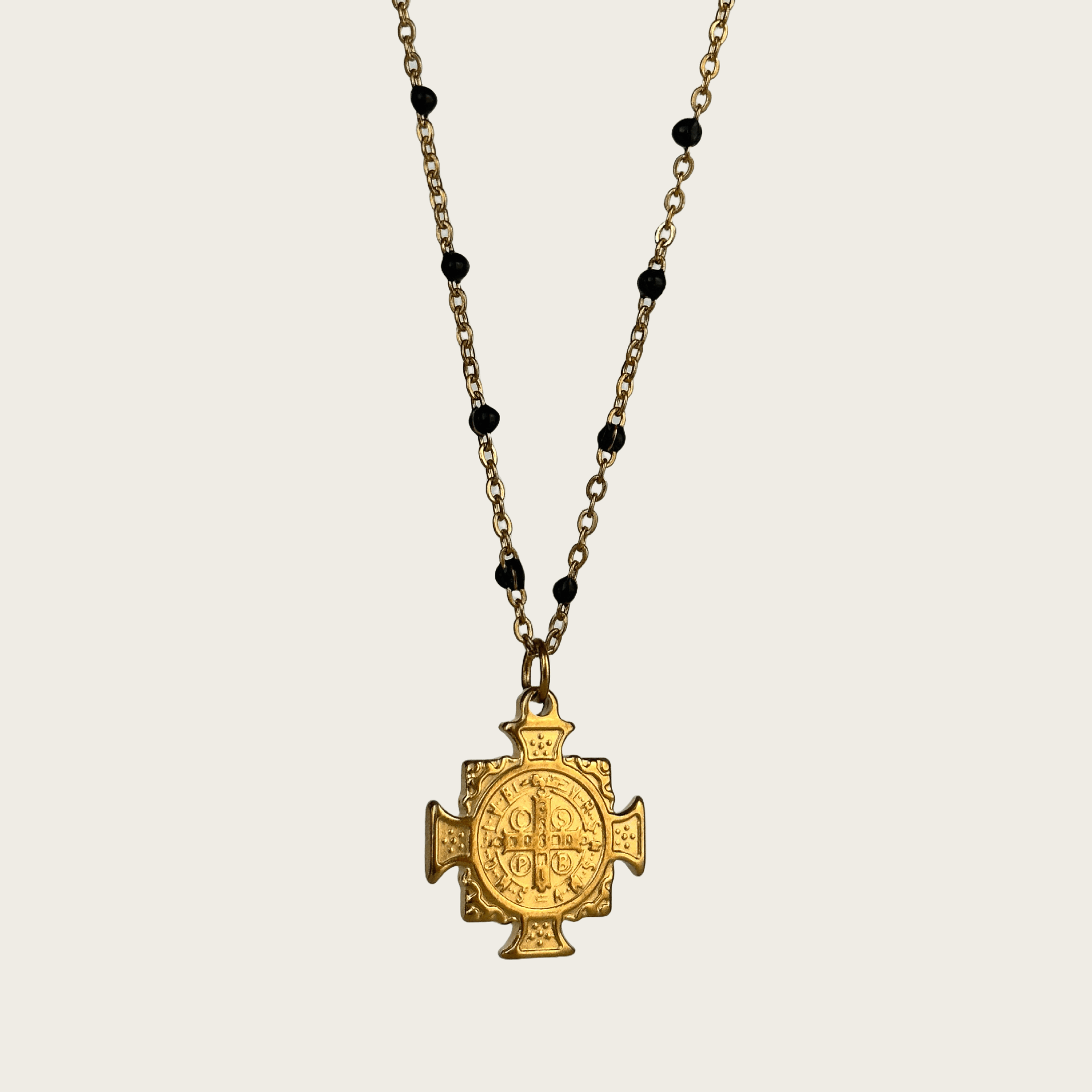 Cross Pendant Enamel Beaded Kette - icrush - schmuck