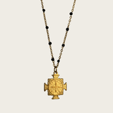 Cross Pendant Enamel Beaded Kette - icrush - schmuck