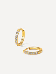 CRYSTALIZED SHINE HOOP Medium Ohrringe Gold - icrush - schmuck