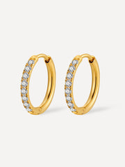 CRYSTALIZED SHINE HOOP Ohrringe Gold-Shopicrush