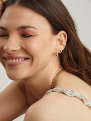 CRYSTALIZED SHINE HOOP Ohrringe Gold-Shopicrush