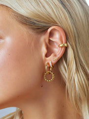 CRYSTALIZED SHINE HOOP SMALL Ohrringe Gold-Shopicrush