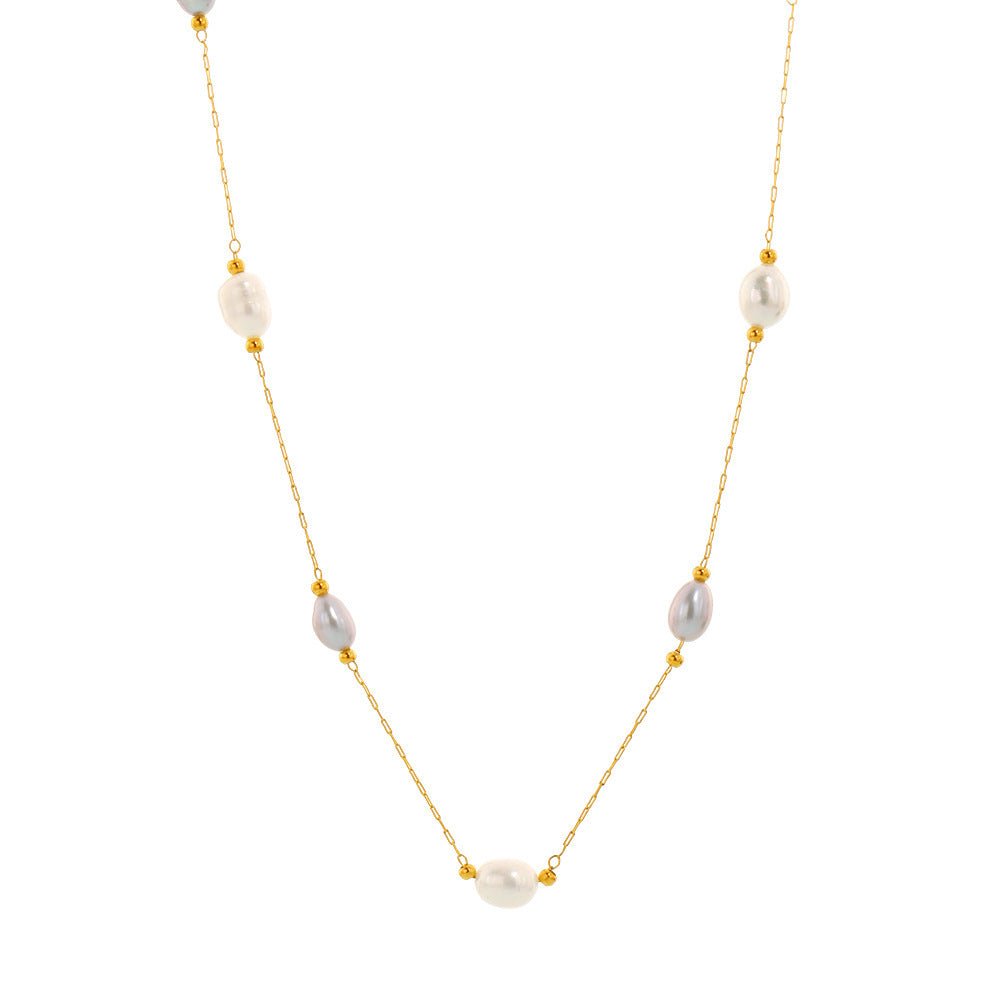 Delicate Pearl Kette Gold - icrush - schmuck
