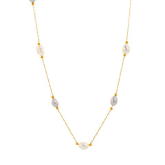Delicate Pearl Kette Gold - icrush - schmuck