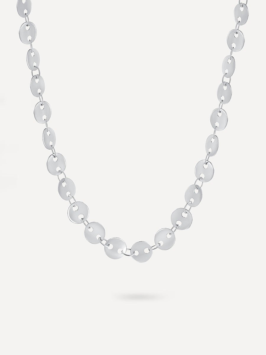Disk Connect Kette Silber-Shopicrush