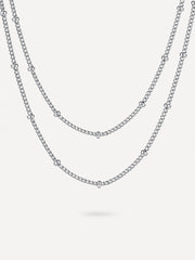 Double Gentleness Kette Silber-Shopicrush