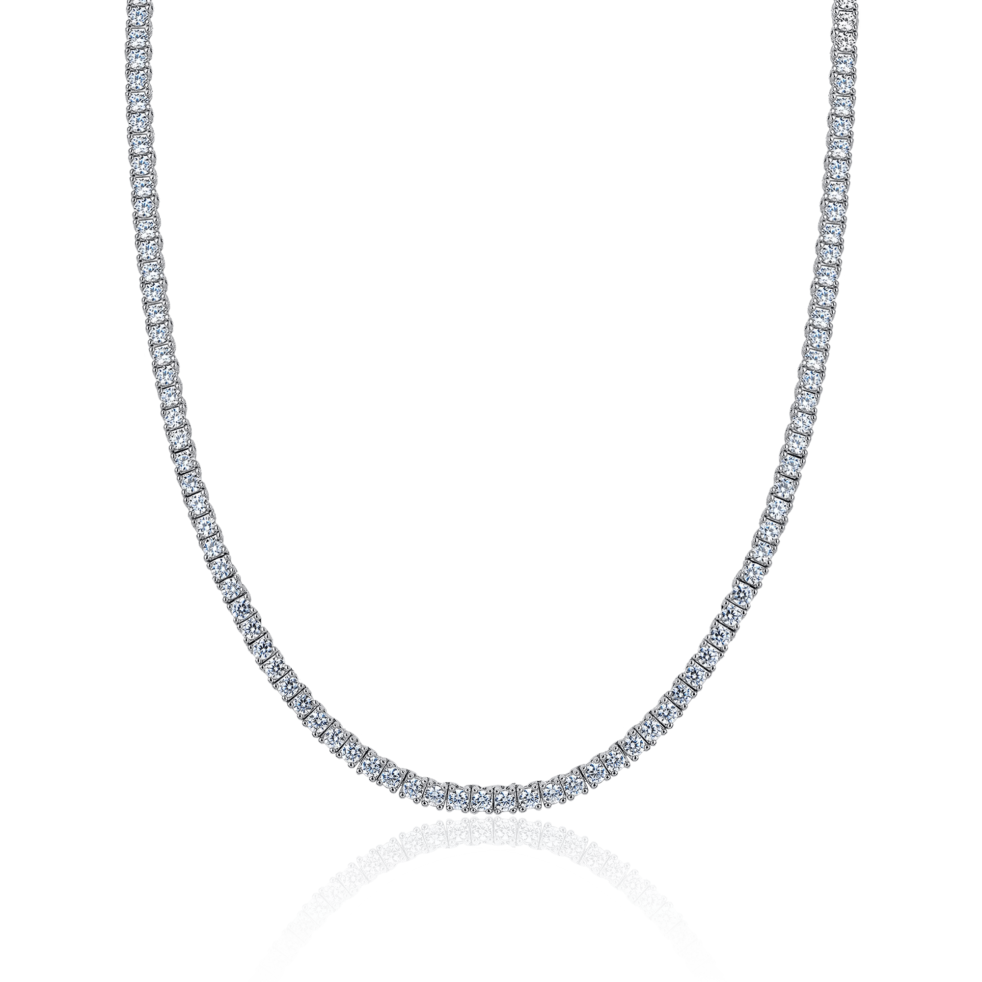 Elegante Moissanit Tennis - Kette (3mm) - icrush - schmuck