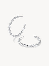 FINE TWIST LARGE OHRRINGE SILBER-Shopicrush