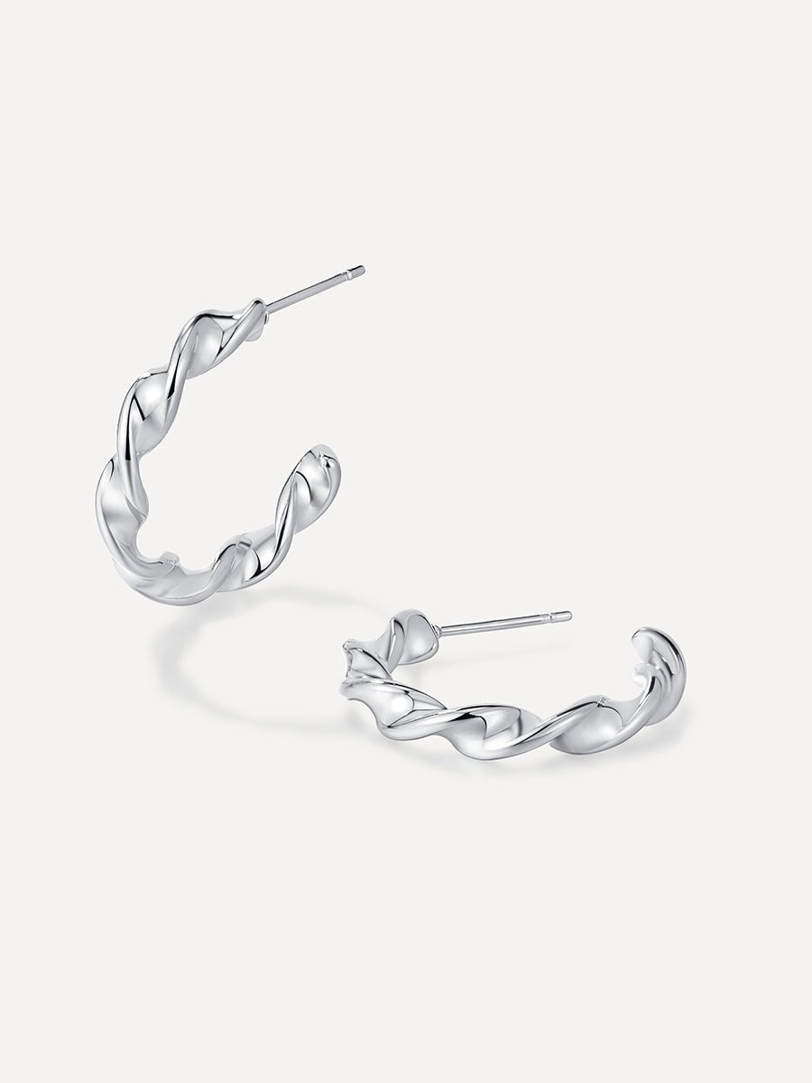 FINE TWIST OHRRINGE SILBER-Shopicrush
