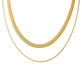 Flat n Round Kette Gold - icrush - schmuck