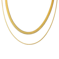 Flat n Round Kette Gold - icrush - schmuck