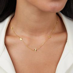 Flower Power Kette Gold - icrush - schmuck