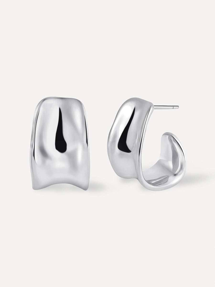 Flowing Arch Ohrringe Silber - icrush - schmuck