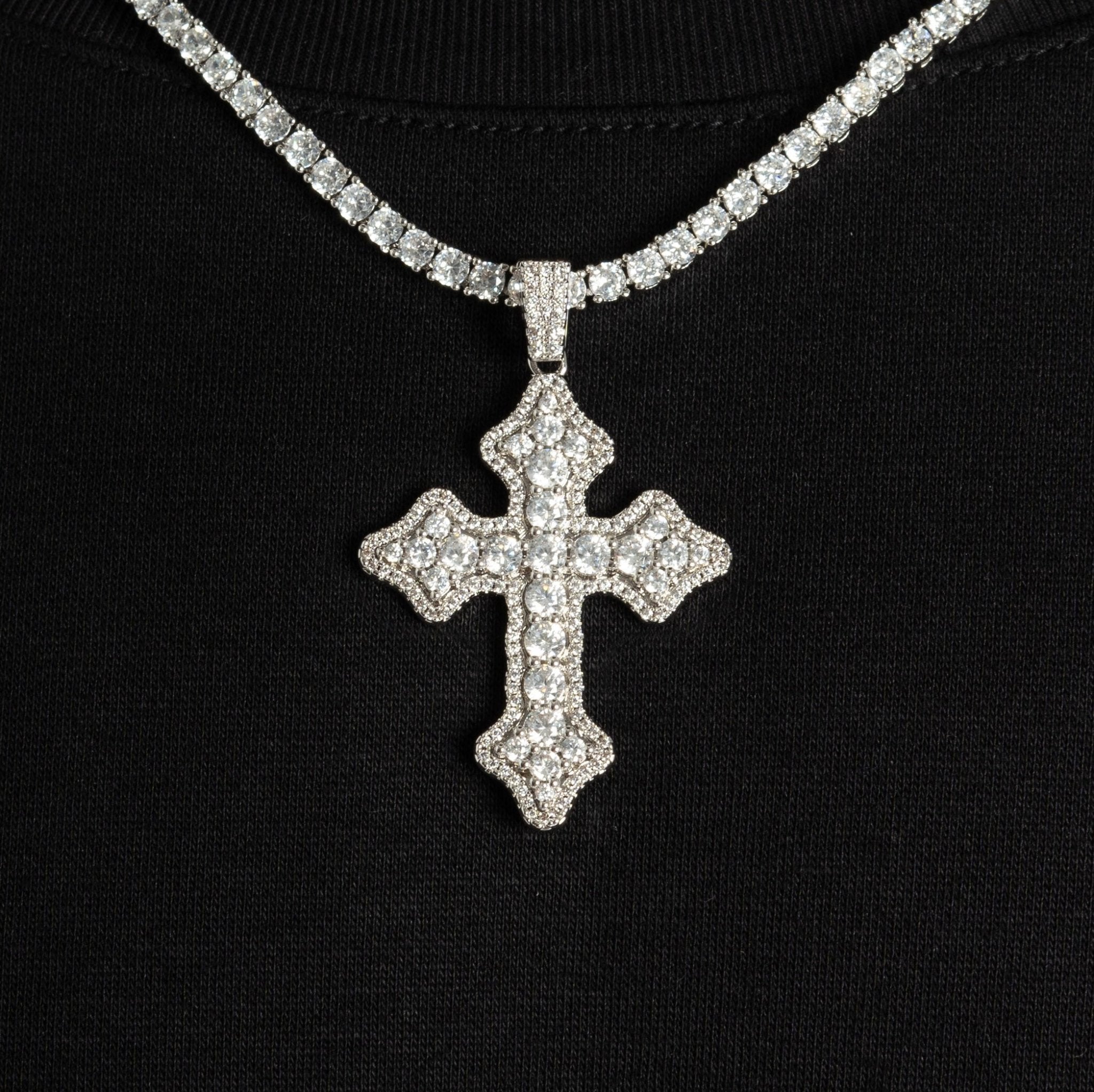 Funkelnder Cluster - Kreuz Anhänger - icrush - schmuck