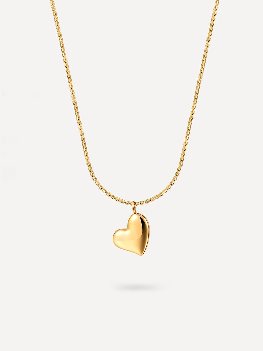 Glossy Heart Kette Gold - icrush - schmuck