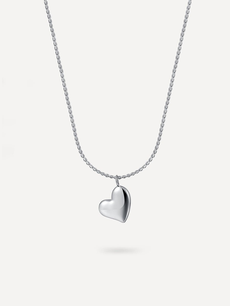 Glossy Heart Kette Silber - icrush - schmuck