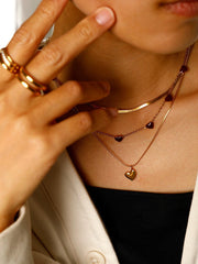 Glossy Heart Kette Silber - icrush - schmuck