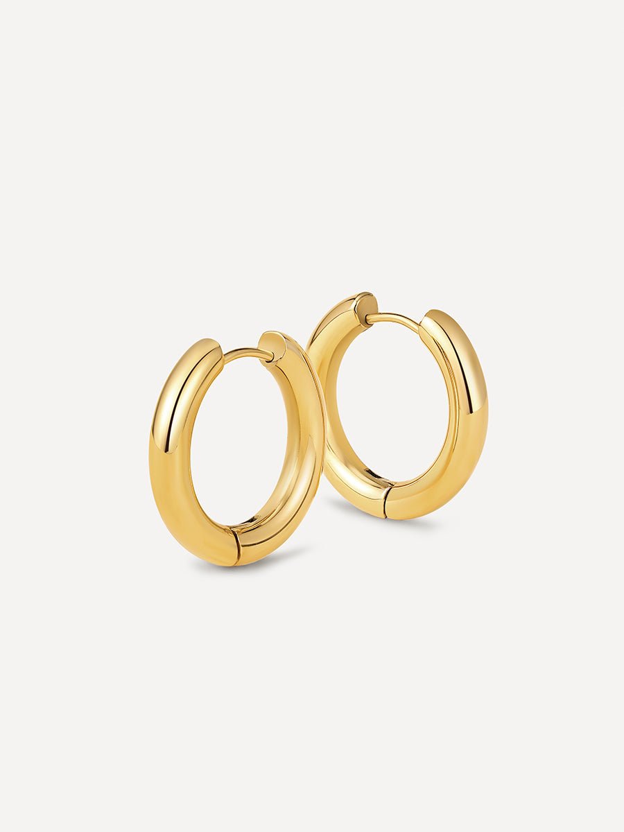 GLOSSY HOOPS Medium Ohrringe Gold-Shopicrush