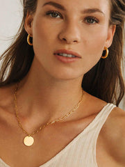 GLOSSY HOOPS Medium Ohrringe Gold-Shopicrush