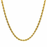 Goldene Kordelkette (3mm) aus Edelstahl - icrush - schmuck