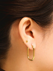 Graceful Oval Ohrringe Gold-Shopicrush