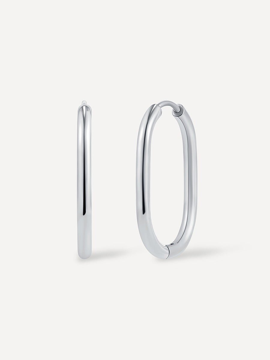 Graceful Oval Ohrringe Silber-Shopicrush