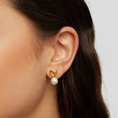 Heart N Pearl Ohrringe Gold - icrush - schmuck