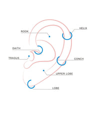 Heart Spark Titan Piercing Silber-Shopicrush