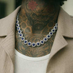 Königliche Saphir - Kette – Silberoptik - icrush - schmuck