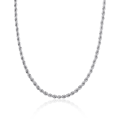 Kordelkette in Weißgold (Alle Größen) - icrush - schmuck