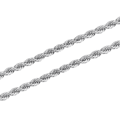 Kordelkette in Weißgold (Alle Größen) - icrush - schmuck