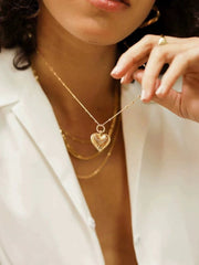 Love Heart Kette Gold - icrush - schmuck