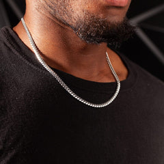 Markante Panzerkette (5mm) aus 925er Sterlingsilber, Rhodiniert - icrush - schmuck