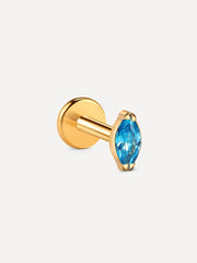 MARQUISE Blue Spark Titan Piercing Gold-Shopicrush