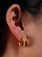 Meteorites Ohrringe Gold-Shopicrush