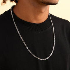 Miami Panzerkette in Weißgold (Alle Größen verfügbar) - icrush - schmuck