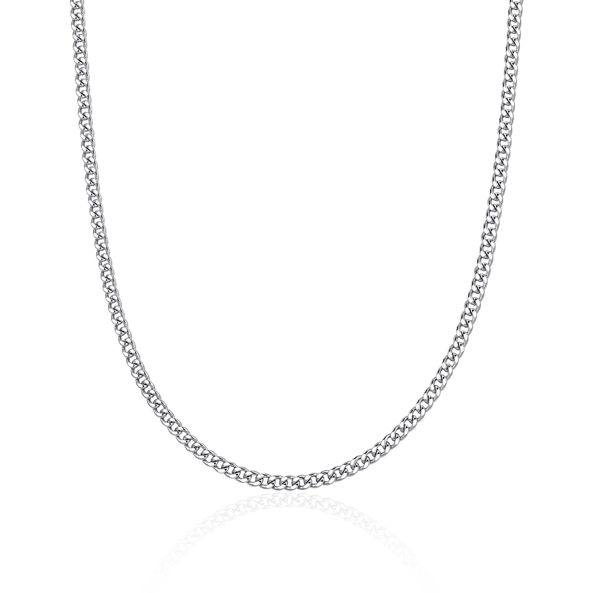 Miami Panzerkette in Weißgold (Alle Größen verfügbar) - icrush - schmuck